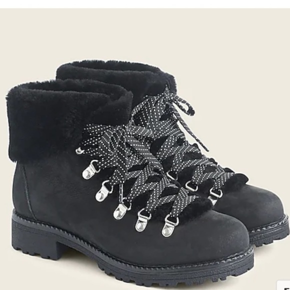 J. Crew Nordic Boots F8444 Black 6 - Picture 1 of 10